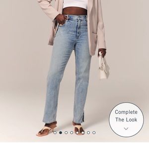 Abercrombie The 90s straight ultra high rise curve love jeans